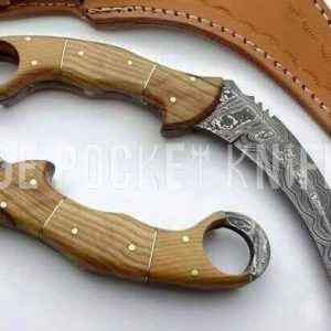 Handmade Forged Damascus Fix Blade Knife