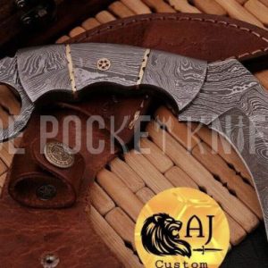 12”Custom Steel Hunting Karambit Knife Full Tang 