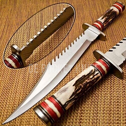 MHadi Custom 17 D2 Steel Hunting Bowie Knife
