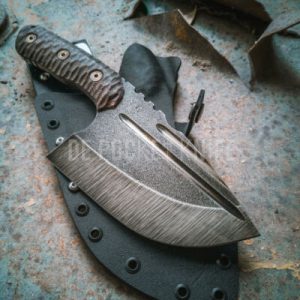 Custom Knife Micarta With Leather Sheath