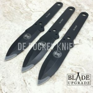 Throwing Knife Set of 3 Black Stainless Blade 